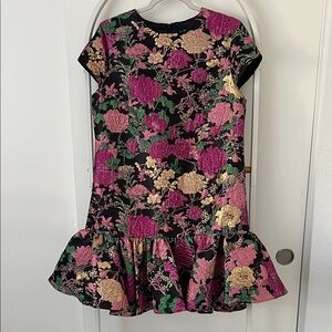 Mac Duggal Black Floral cocktail dress size 6
